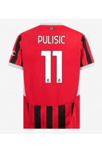 AC Milan Christian Pulisic #11 Fotballdrakt Hjemme Klær 2024-25 Korte ermer